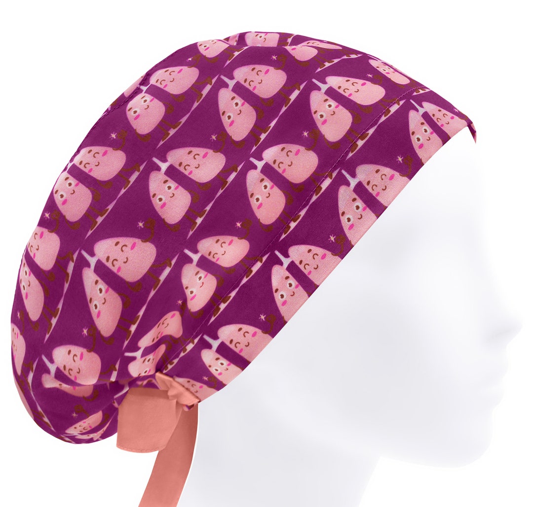 Lungs Scrub Caps, Nurse Cap, Surgical Cap Women, Scrub Hats, Scrub Cap, Organs Scrub Hat Etsy