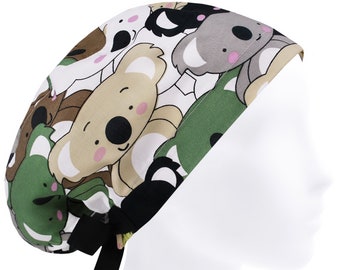 Scrub cap, scrub hat, scrub hats for women, koala scrub caps