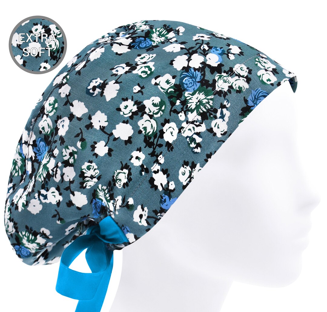 Scrub Caps Scrub Hat Surgery Cap Surgical Hats Floral Etsy