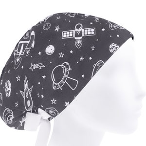 Scrub cap, scrub hats, surgery caps space, surgical hat planet, spaceship or hat