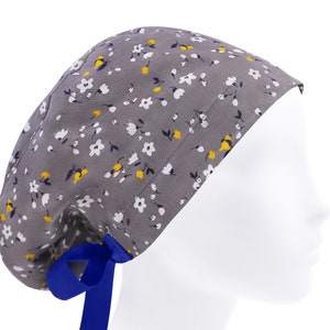 Surgical scrub hat, scrub hats, womens scrub caps, floral scrub cap
