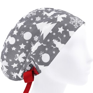 Christmas scrub cap, scrub hats, surgical cap women, womens scrub hat