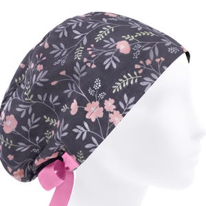 Surgical scrub cap, surgery caps, scrub hats, floral nurse hat