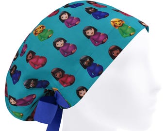 Pregnancy Nurse Cap, Euro Scrub Caps, Womens Surgical Hat, Surgery Hats Pregnant Women Emoji