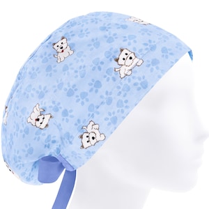 Casquettes de récurage yorkie, chapeaux de récurage pour chiens, casquette chirurgicale femme, bonnet de récurage pour femme, casquette d&#39;infirmière yorkshire terrier