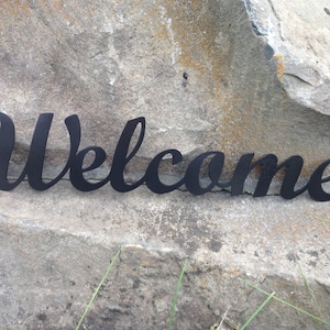 Welcome sign metal letters