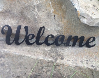 Welcome sign metal letters