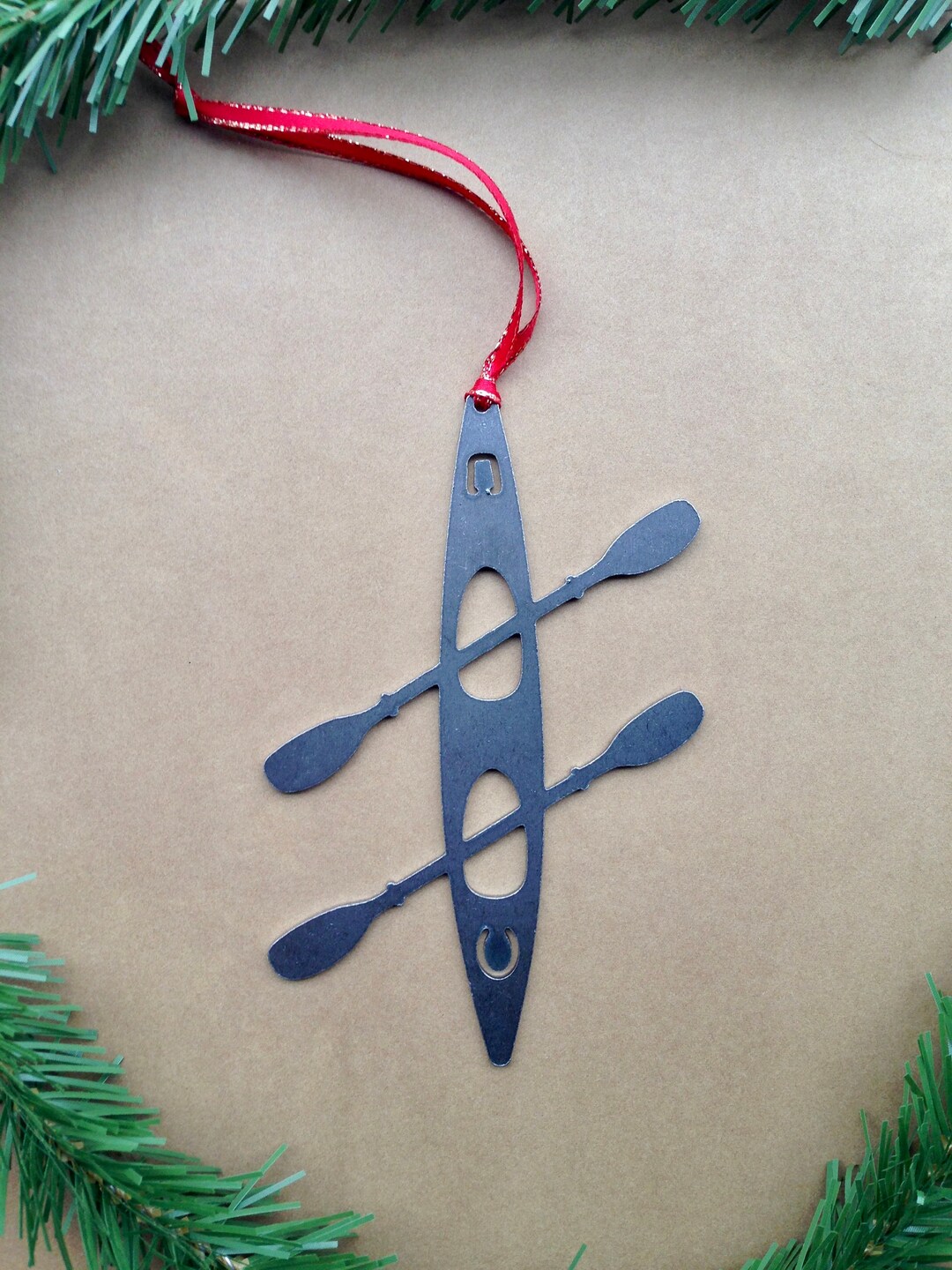 Double Kayak Ornament, Personalized Gift, Christmas Ornament, Metal - Etsy