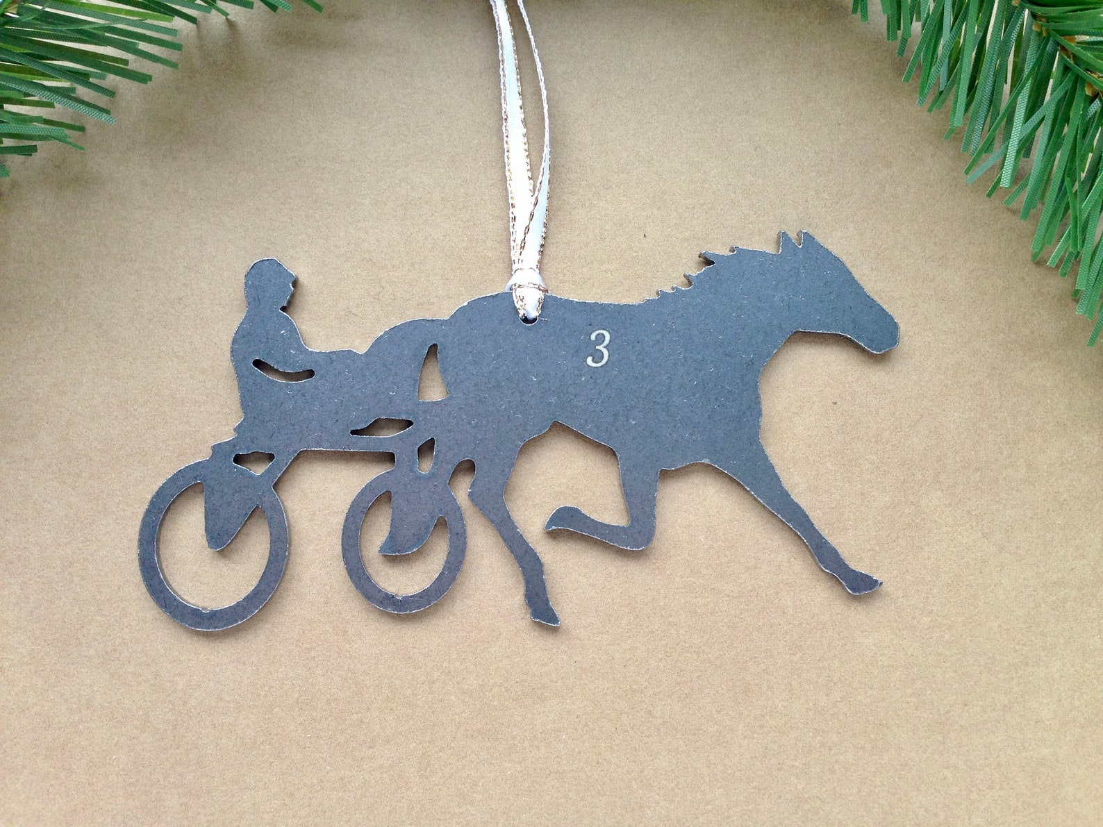 Harness Racing Metal Ornament Horse Racing Gifts Cart Etsy