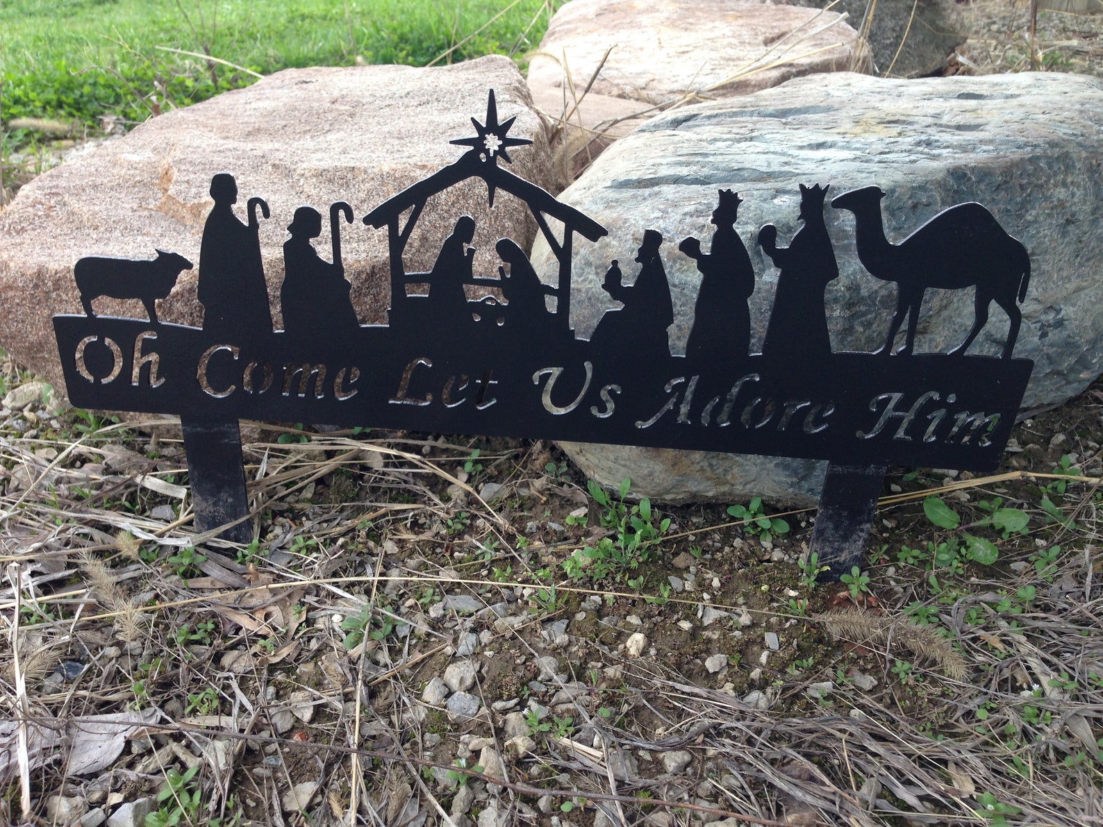 Nativity Scene Yard Art Holiday Decor Outdoor Christmas Etsy