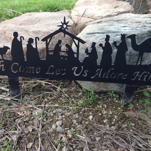 Nativity Scene Yard Art, holiday decor, outdoor Christmas decoration
