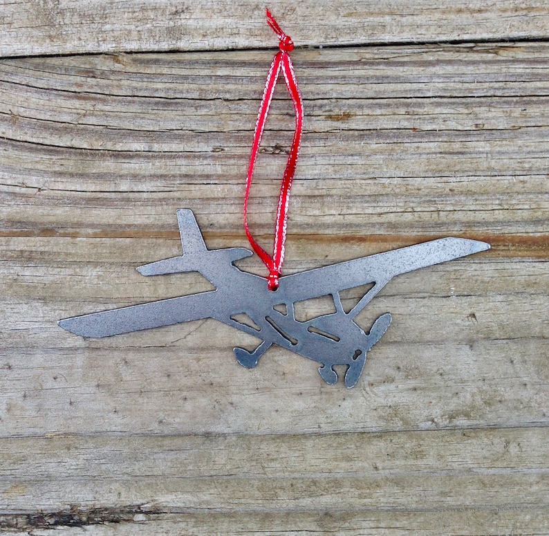 Single Prop Airplane Metal Ornament Personalized Gift Etsy