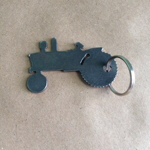 Tractor Keychain, Backpack Tag, Zipper Pull, Personalized Tractor Gift, Steel, Metal