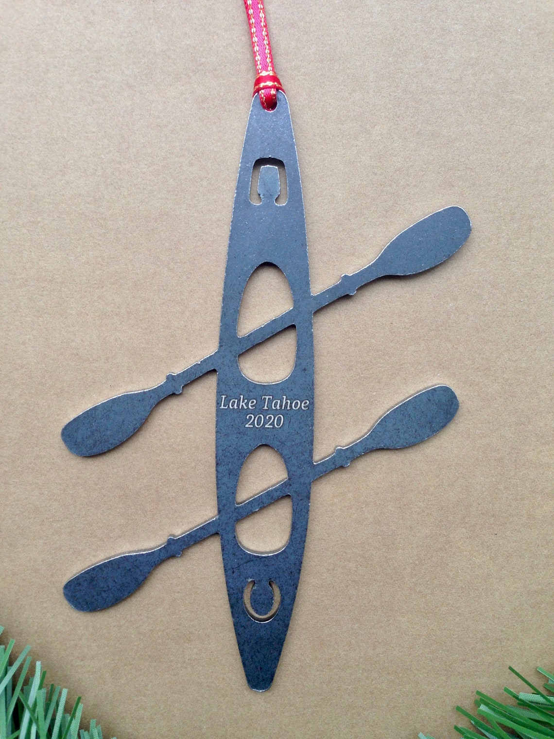 Kayak Christmas Ornament 