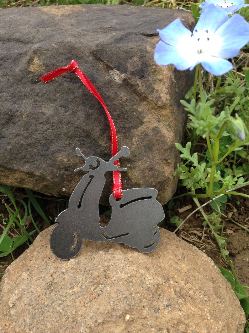 Scooter Ornament Metal Christmas Ornament Personalized Gift Etsy