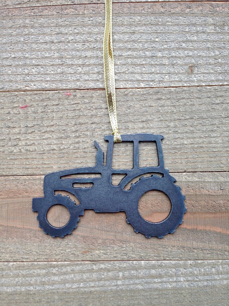 Farm Tractor Metal Ornament Christmas Ornament Country Etsy