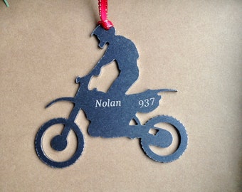 Dirt bike Boy Ornament
