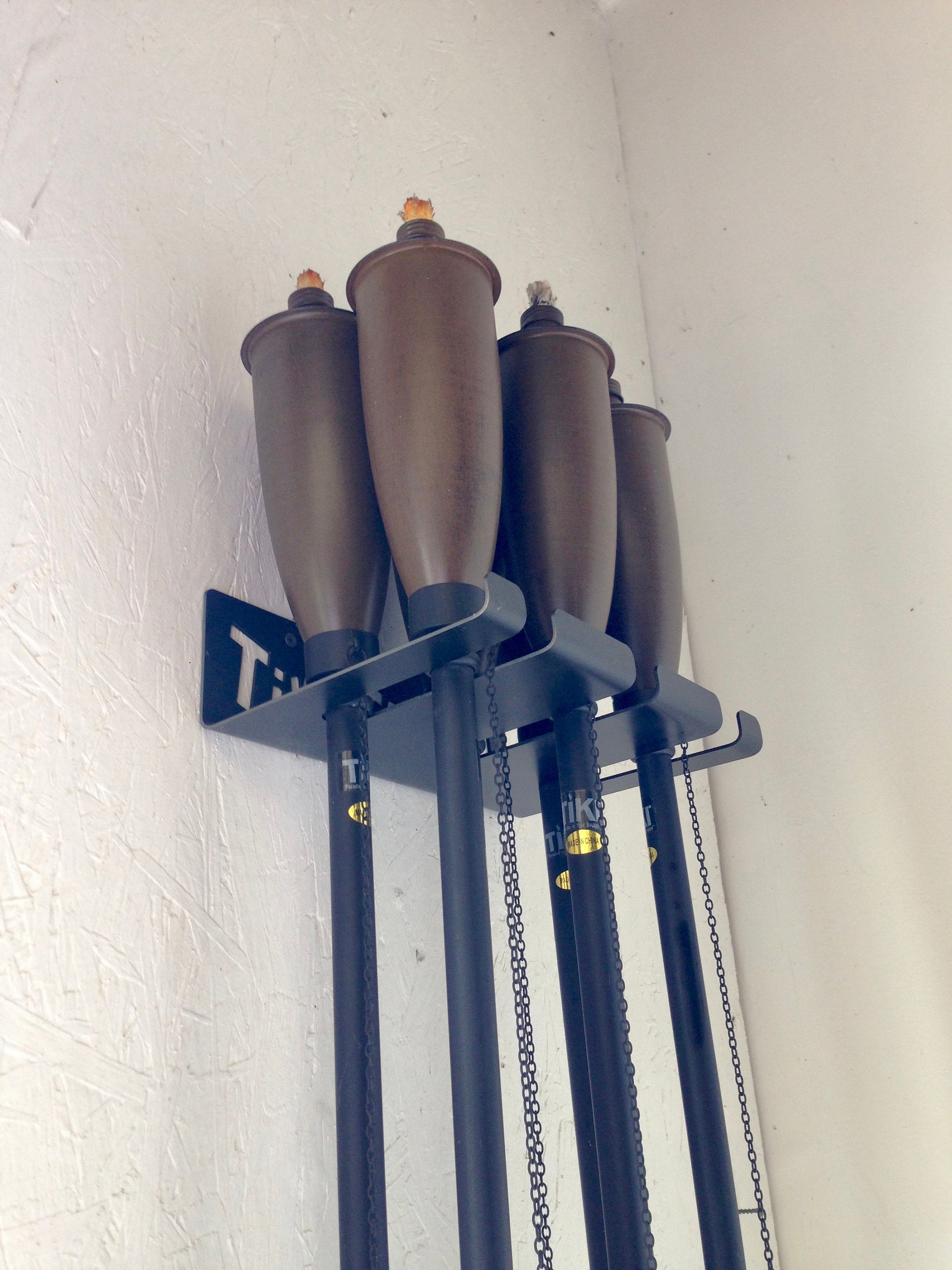 Torch Storage Shelf for tiki torch party torch yard torch - Etsy België