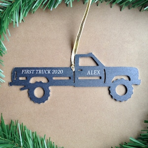 Pickup Truck Metal Ornament, Off Road Tires