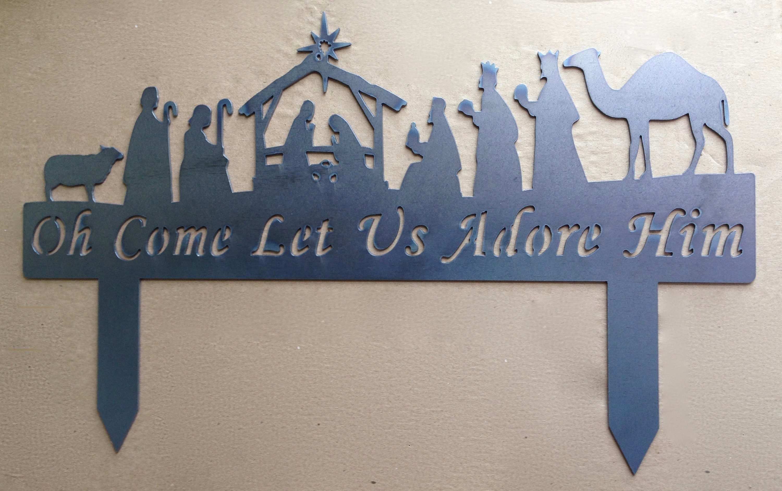 Nativity Scene Yard Art Holiday Decor Outdoor Christmas Etsy