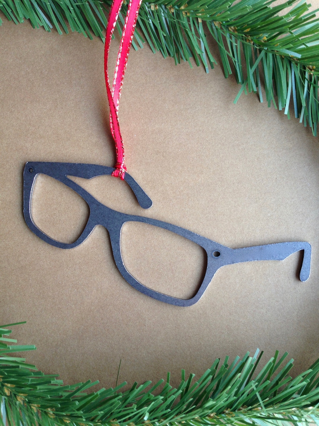 Eye Glasses Christmas Ornament, Optometry Ornament, Metal Christmas