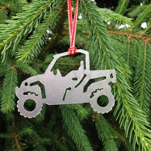 Metal UTV 2 Seater Sport Utility Christmas Ornament, Side by Side, SxS