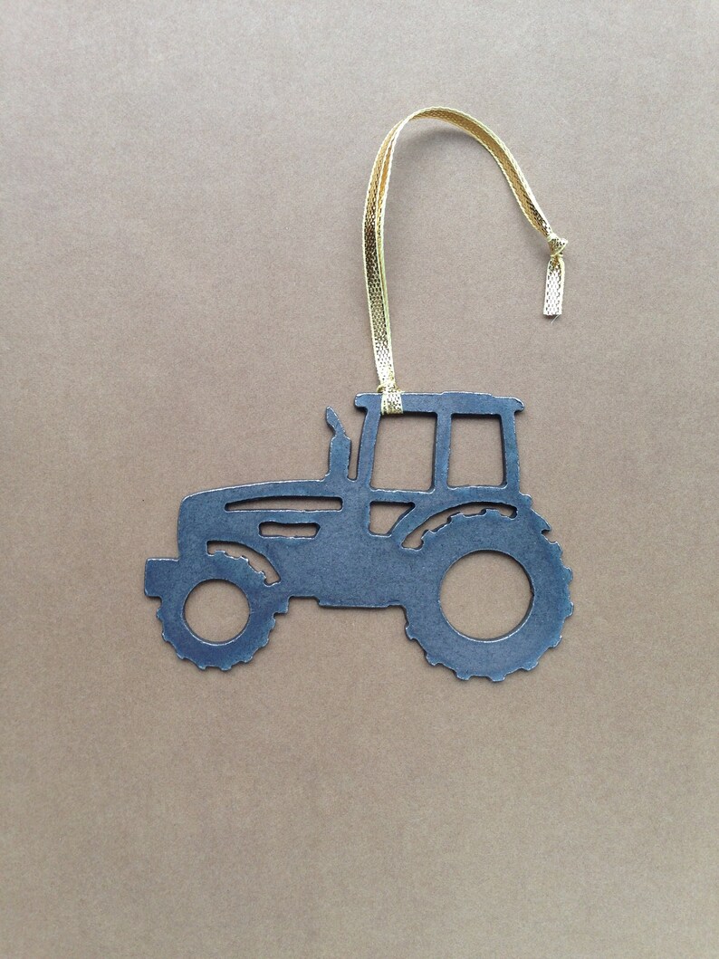 Farm Tractor Metal Ornament Christmas Ornament Country Etsy