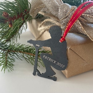 Stunt Scooter Metal Ornament