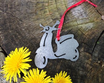 Scooter Ornament, Metal Christmas Ornament, Personalized Gift