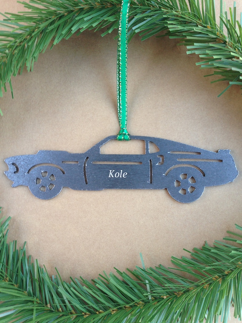 Classic Car Metal Ornament Personalized Gift Christmas Etsy