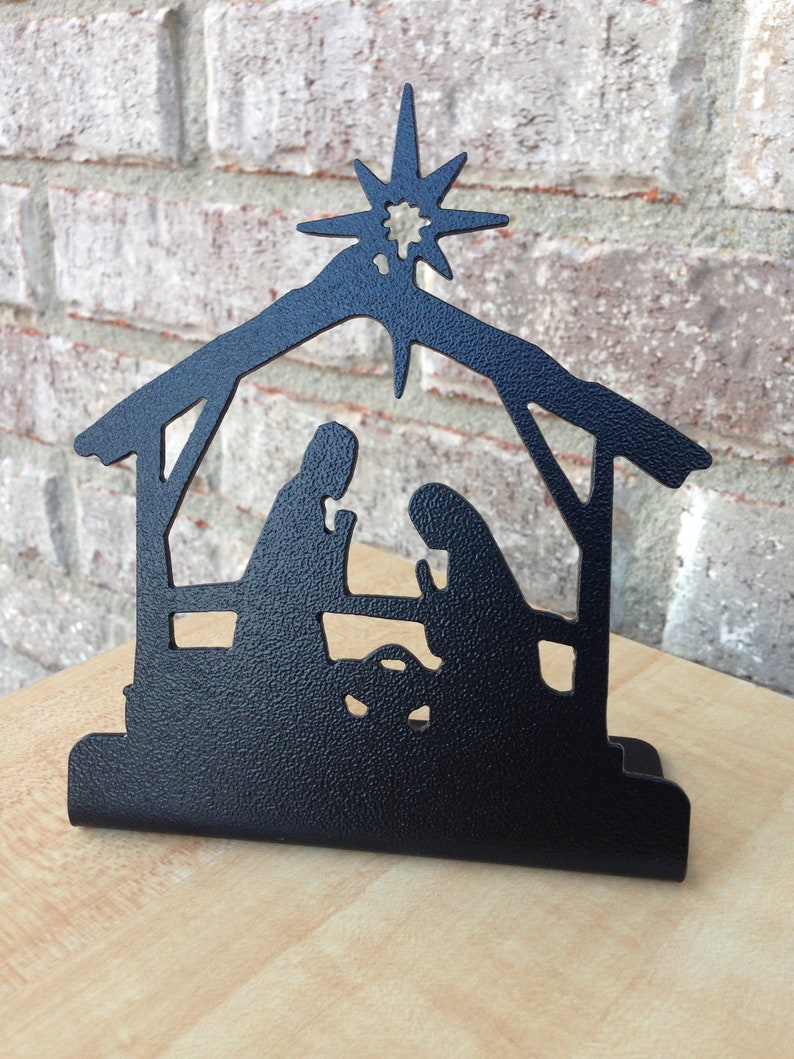 Nativity Scene Small Nativity Set Metal Manger Scene Etsy