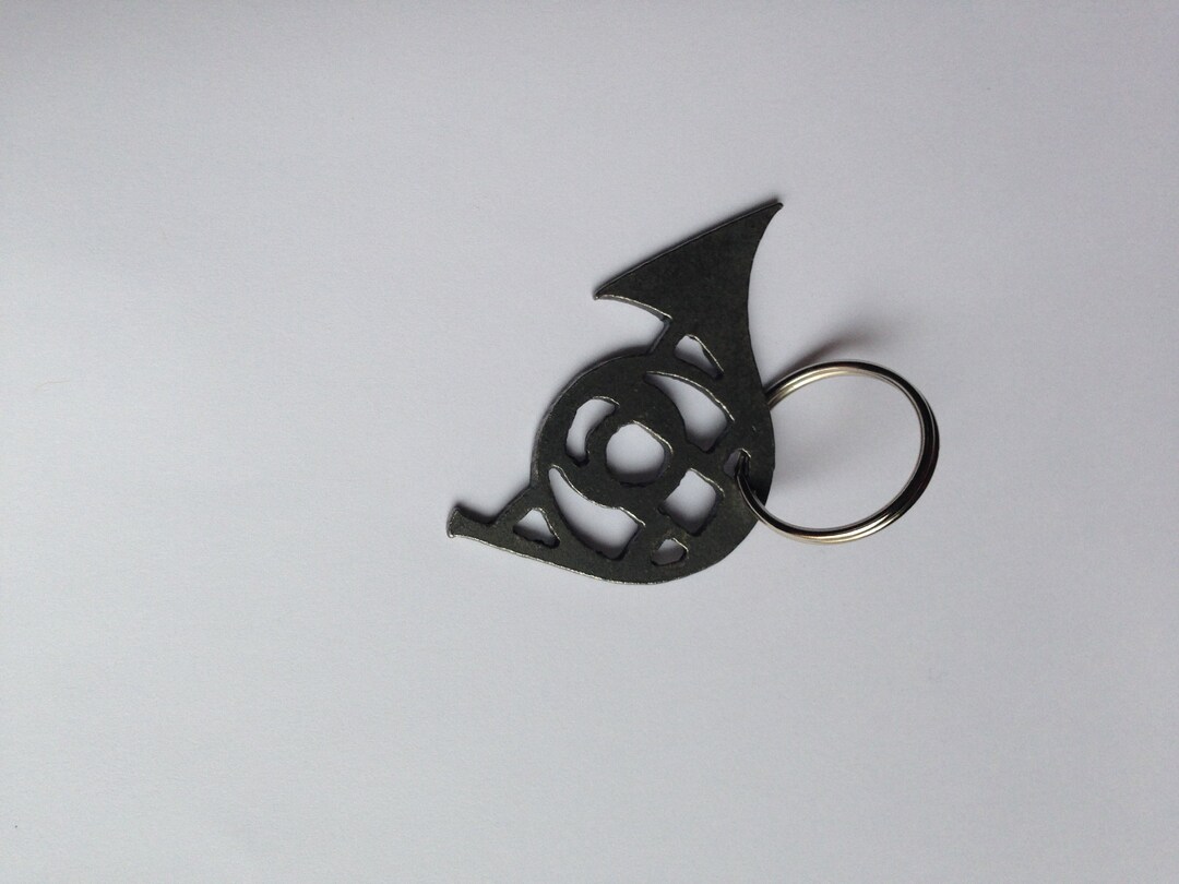 French Horn Keychain Personalized Gift Zipper Charm Etsy