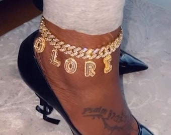 Personalized Name Anklet - Custom Name Jewelry - Birthday Gifts For Her - Bridesmaid Gifts - Custom Jewelry for Her - Custom Letters Anklet