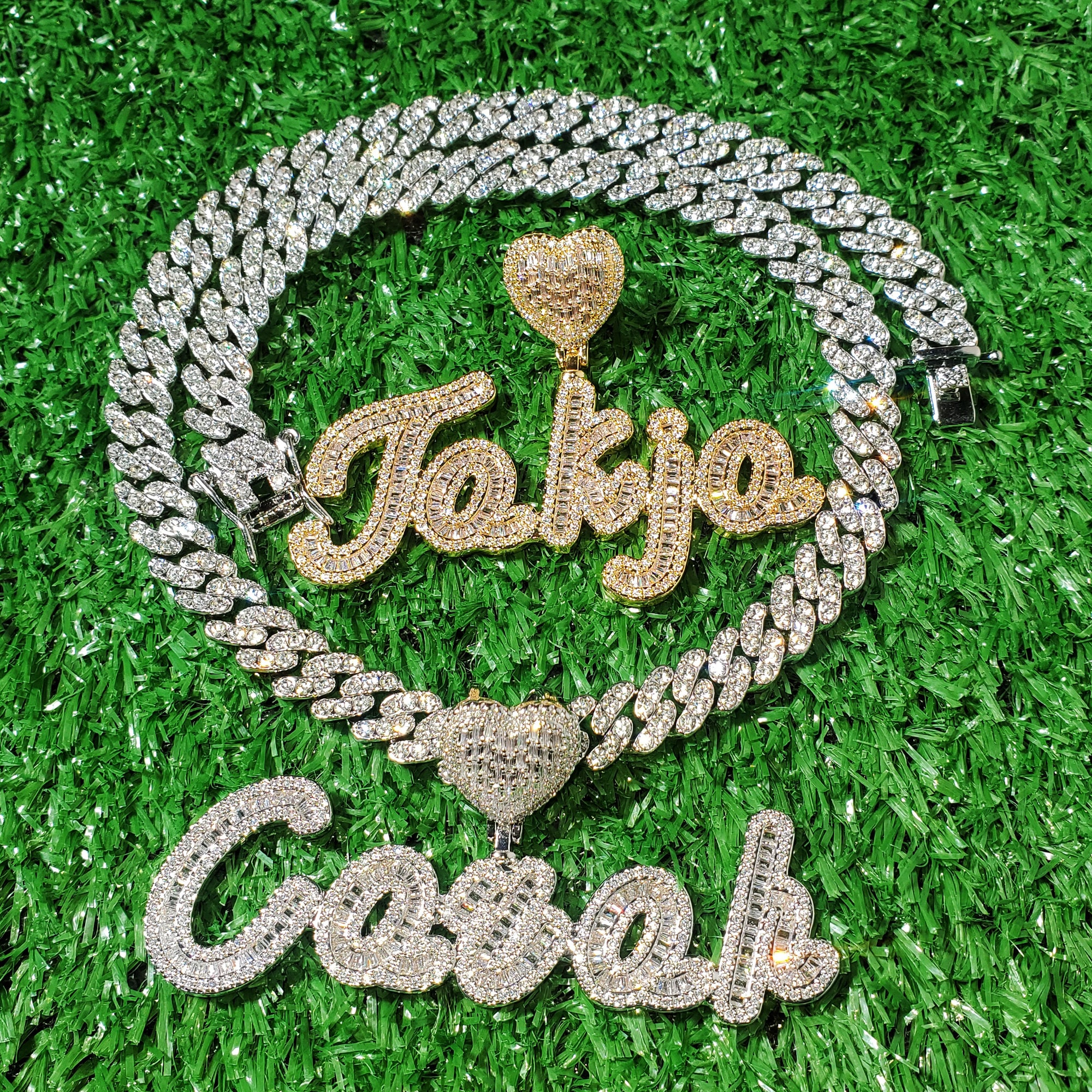New Hot Trendy Name Necklace Iced Bling Custom Name Plate Etsy
