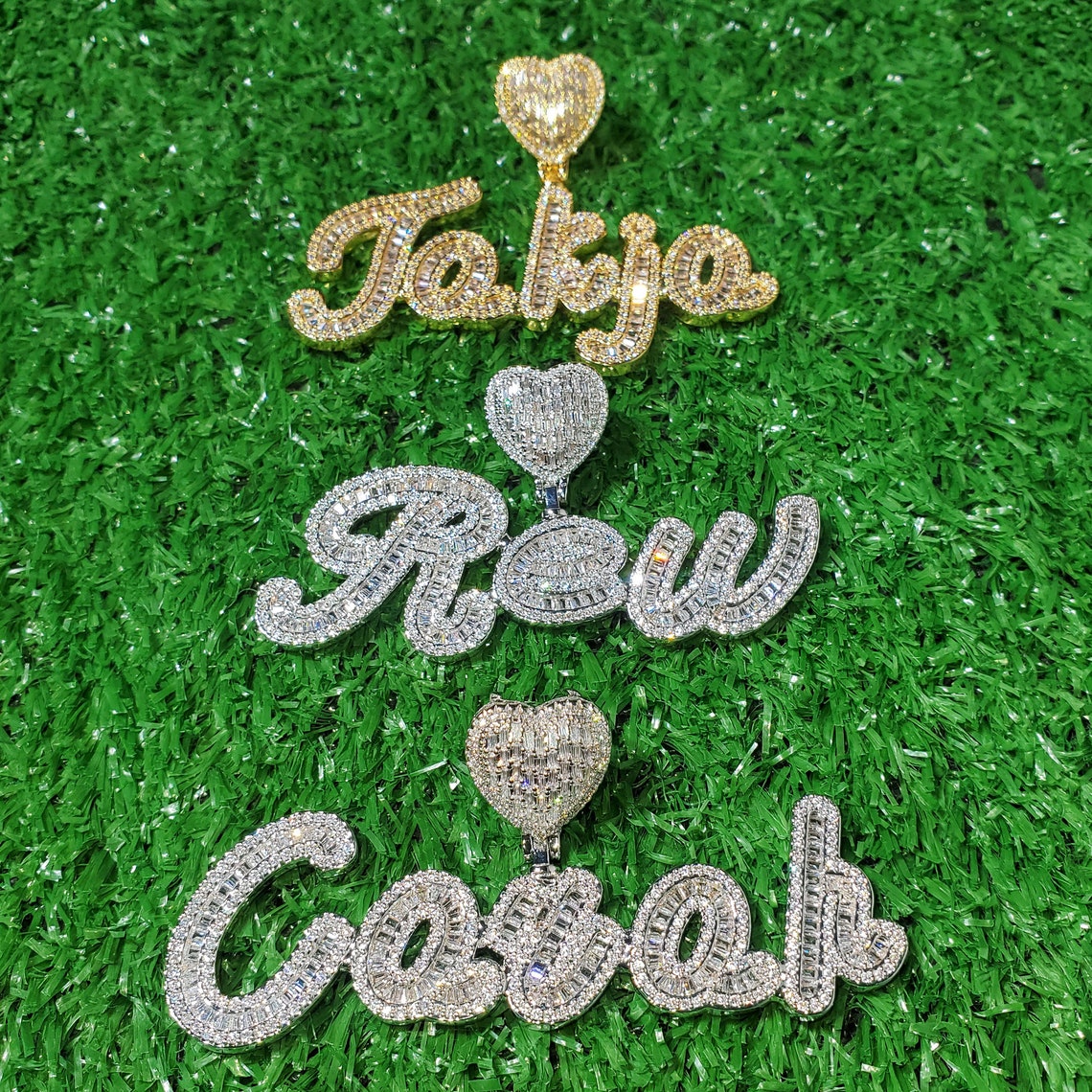 New Hot Trendy Name Necklace Iced Bling Custom Name Plate Etsy