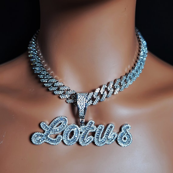 Personalized sale bling necklace