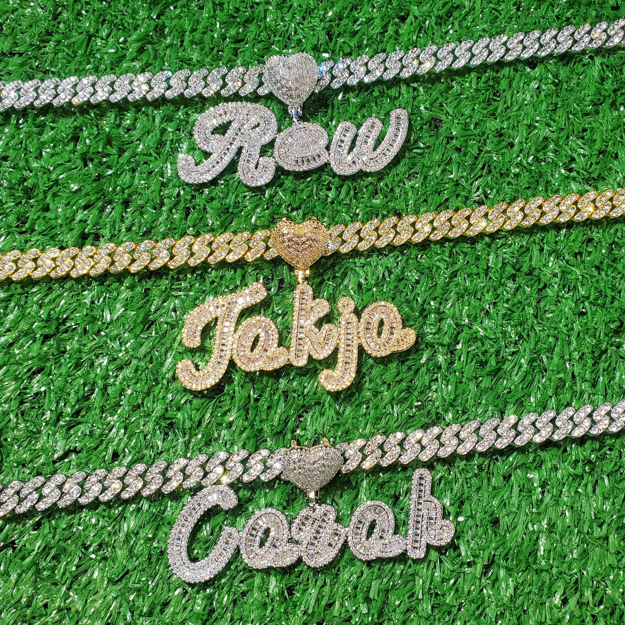 New Hot Trendy Name Necklace Iced Bling Custom Name Plate Etsy