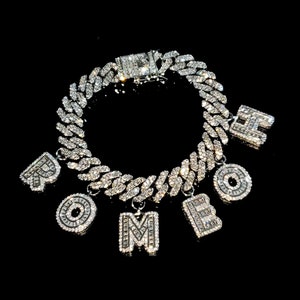 Personalized Name Bracelet,Blingbling Customized Any Letters Bracelets, Nameplate Bracelet, Custom Birthday Gifts , Personalized Jewelry