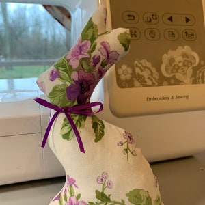 Farmhouse style fabric bunnies, shabby chic bunny rabbit, easter decor, farmhouse decor, shabby chic easter decor, vintage fabric bunny