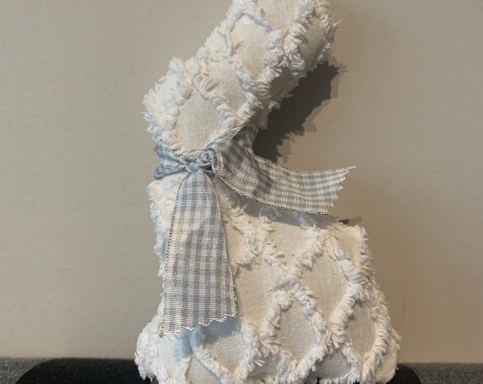 Farmhouse Style Fabric Bunnies, Shabby Chic Bunny Rabbit, Easter Decor ...