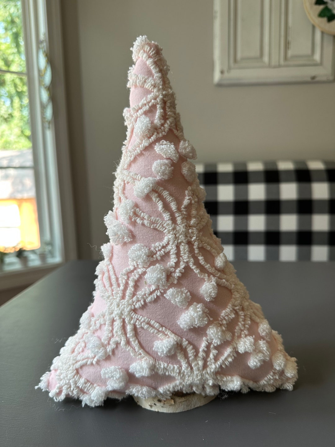 Vintage Chenille Christmas Tree Christmas Tree Decor Pink Etsy