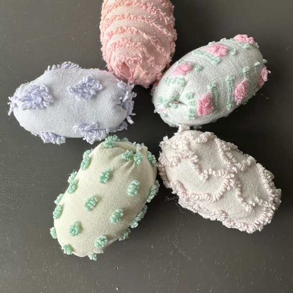 Easter eggs, chenille eggs, chenille decor