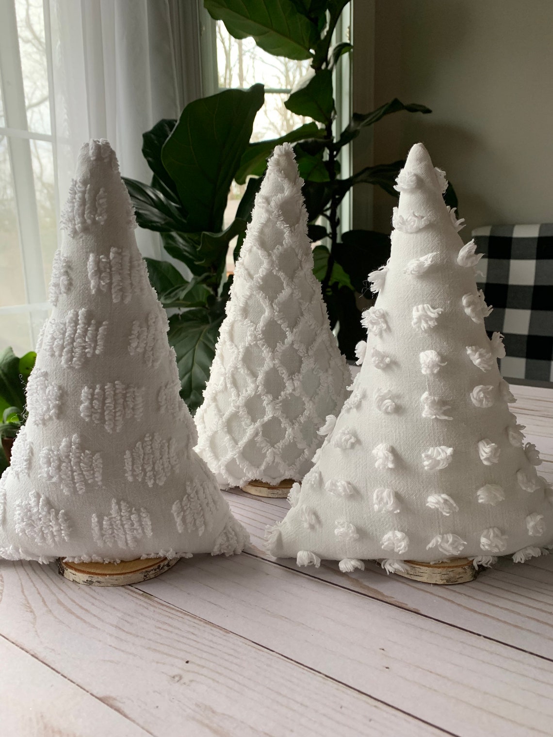 3 Vintage Chenille Christmas Tree Christmas Tree Decor Etsy