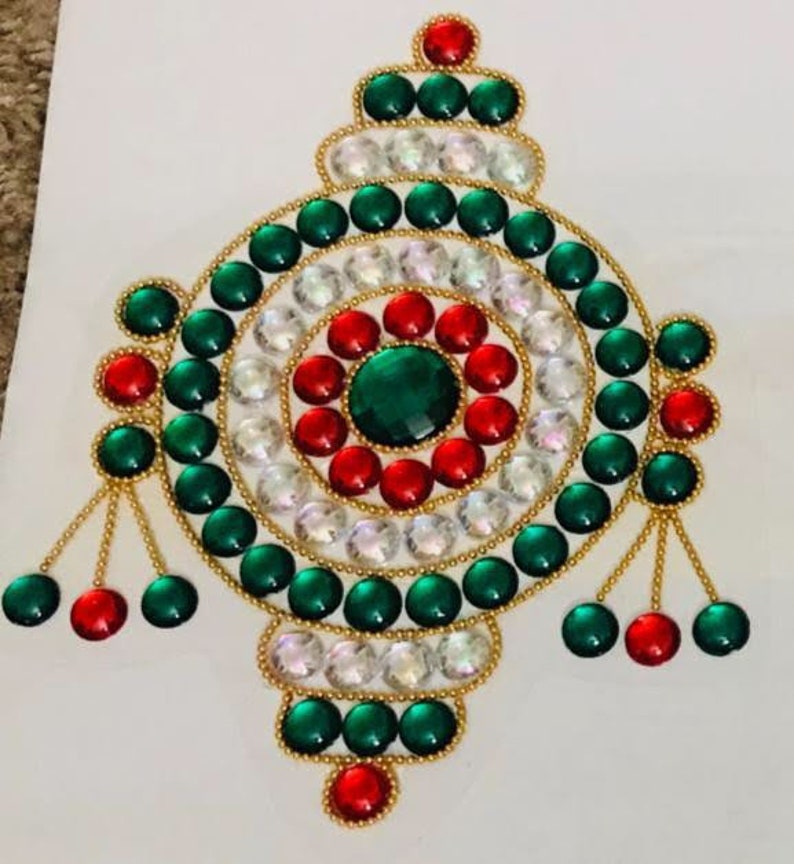 Kundan Rangoli | Sangu Chakra Namam| Shanka Chakra Nama Kundan Art ...