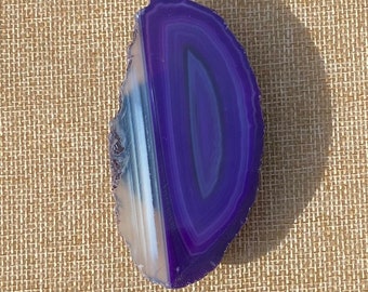 Purple Agate Slice (Large) - Natural Agate Slice D&eacute;cor - Nature's Artifacts