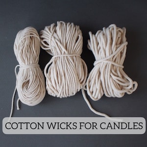 Cotton Wicks for Candles, Candle Wick For Candle Making, Candle Making Supplies, Soy, Beeswax Candle Making Wick