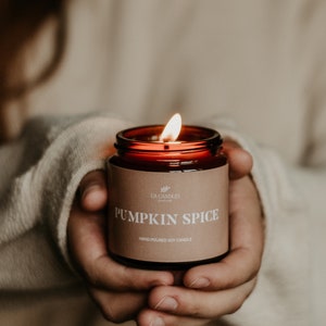 Pumpkin Spice Candle, Aroma Candle, Pumpkin Soy Candle, Cozy Candle, Fall Candles, Scented Soy Candle, Gifts Candle