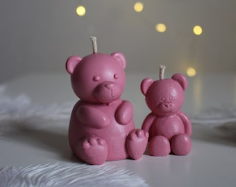 Teddy Bear Candle / Valentine's Day Candle / Home Decor Candle / Cute Candle / Mini Bear Candle / Gift Idea For Her / Baby Shower Candle