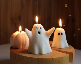 Ghost Candles, Pumpkin Candle, Halloween Decor, Thanksgiving Decor, Halloween Candles, Fall Home Decor, Autumn Candle, Halloween Gift Set