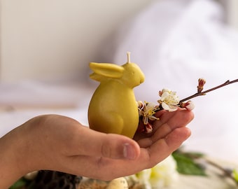 Bougie lapin de Pâques, décoration de Pâques, idée cadeau Pâques, bougie de Pâques, décoration de table de Pâques, cadeau de Pâques, décoration de Pâques, bougie lapin
